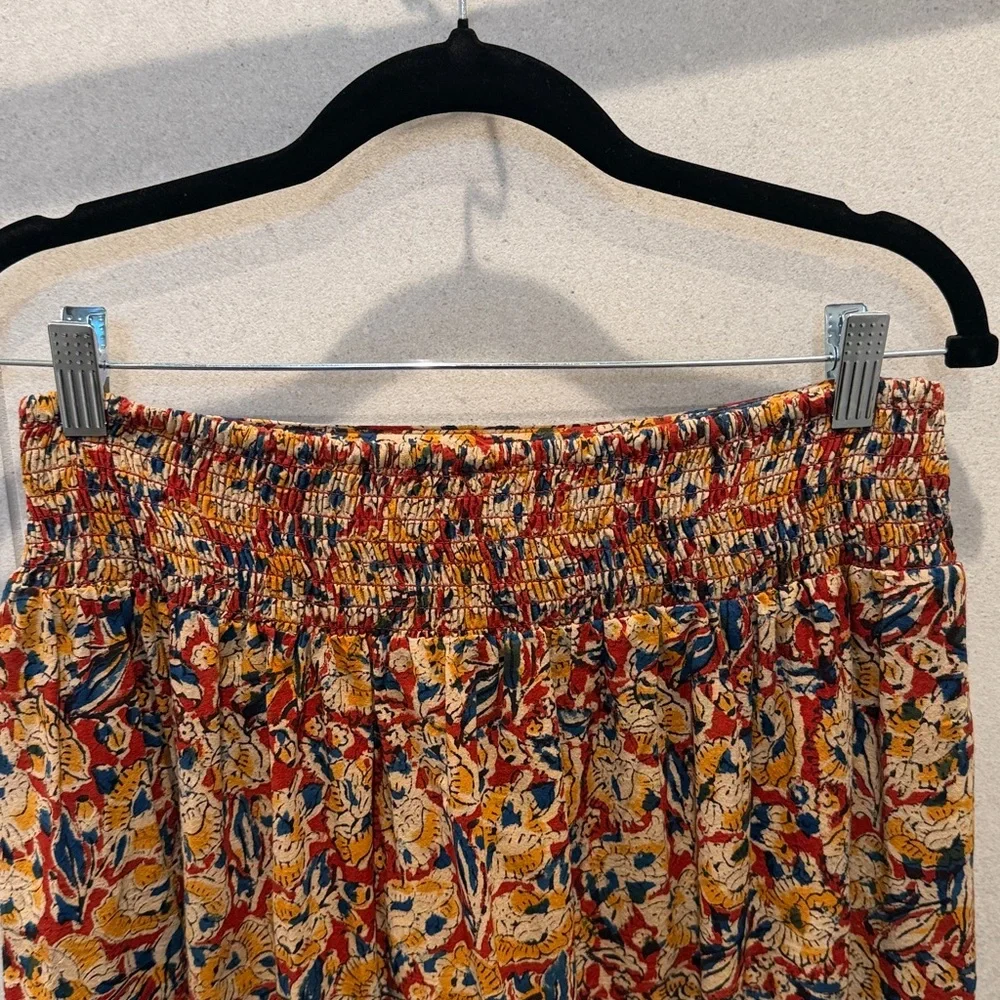 Mata Traders Yellow Multi Floral Maxi Skirt with Tie Waist - Picture 4 of 5